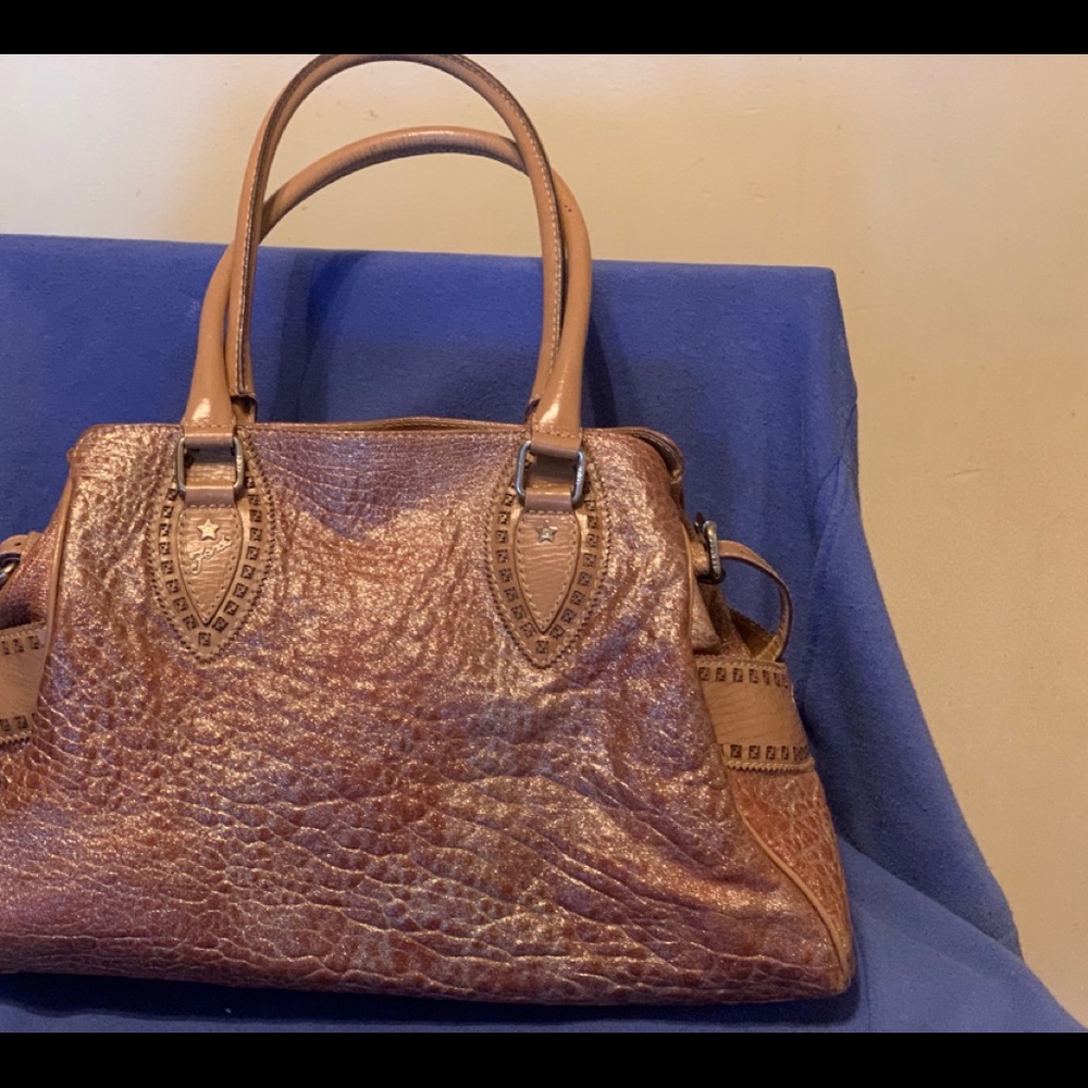 FENDI Logos De Jules Hand Bag Metallic  Vintage - Picture 2 of 12